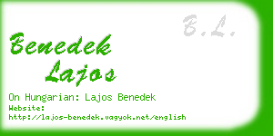 benedek lajos business card
